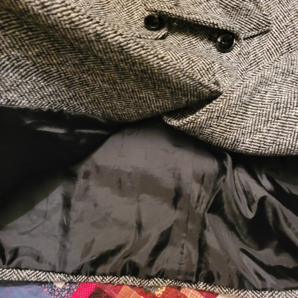 Kismet Herringbone Tweed Pea Coat - Picture 12 of 14